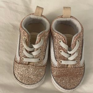 Vans kids gold sparkle shoes